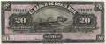 Costa Rica - 20  Pesos (#S165r_UNC)