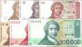 Croatia: Set of 6 banknotes from 1991