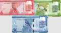 Gambia: 5 Dalasis - 20 Dalasis (3 Banknoten)