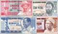 Guinea-Bissau: 50 - 1000 Pesos (4 Banknoten)