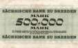 Sachsen - 500.000  Mark (#SAX18a_VF)