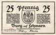 Burg auf Fehmarn - 25  Pfennig (#SS0207_1-1_UNC)