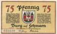 Burg auf Fehmarn - 75  Pfennig (#SS0207_1-3_UNC)