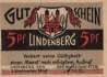 Lindenberg i. Allgäu - 5  Pfennig (#XNL001_1_UNC)