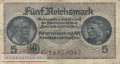 Germany - 5  Reichsmark (#ZWK-004b_F)