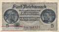 Germany - 5  Reichsmark (#ZWK-004b_VF)