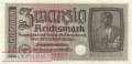 Deutschland - 20  Reichsmark (#ZWK-005a_XF)