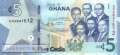 Ghana - 5  Cedis (#046a_UNC)