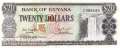 Guyana - 20  Dollars (#024c_XF)