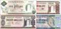 Guyana:  5 - 100 Dollars (4 Banknoten)