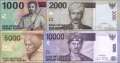 Indonesia: 1.000 - 10.000 Rupiah (4 banknotes)