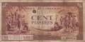 Indochina - 100  Piastres (#066_F)