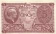 Italy - 5  Lire (#031c_AU)