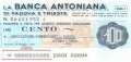 Banca Antoniana - Padova - 100  Lire (#06m_04_09_UNC)