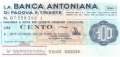 Banca Antoniana - Padova - 100  Lire (#06m_04_10_UNC)