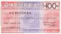 Credito Italiano - Bologna - 100  Lire (#06m_74_20_UNC)