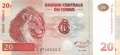 Congo, Democratic Republic - 20  Francs - Replacement (#088A-R_UNC)