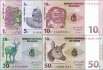 Congo, Democratic Republic: 1 - 50 Francs (5 banknotes)