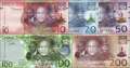 Lesotho: 10 - 100 Maloti (4 banknotes)