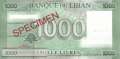 Lebanon - 1.000  Livres - SPECIMEN (#090bS_UNC)
