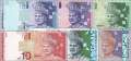 Malaysia: 1 - 100 Ringgit (6 banknotes)