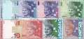 Malaysia: 1 - 100 Ringgit (6 Banknoten)