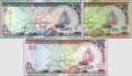 Maldives: 5 - 20 Rufiyaa (3 banknotes)