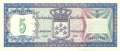 Netherlands Antilles - 5  Gulden (#015b_UNC)