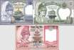 Nepal: 1 - 5 Rupien (3 Banknoten)