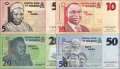 Nigeria: 5 - 50 Naira (4 banknotes)