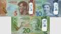 New Zealand: 5 - 20 Dollars (3 banknotes)