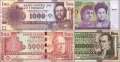 Paraguay: 1.000 - 10.000 Guaranies (4 Banknoten)
