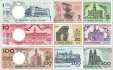 Polen: 1 - 500 Zlotych im Folder (9 Banknoten)