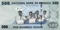 Ruanda - 500  Francs (#038_UNC)