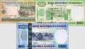 Rwanda: 100 Francs - 1.000 Francs (3 banknotes)