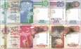 Seychellen: 10 - 500 Rupien (5 Banknoten)