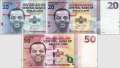 Swaziland: 10 - 50 Emalangeni (3 Banknoten)