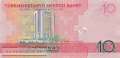 Turkmenistan - 10  Manat - Gedenkbanknote (#044_UNC)