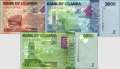 Uganda: 1.000 - 5.000 Shillings (3 banknotes)