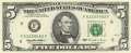 USA - 5  Dollars (#498-F_UNC)