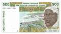 Ivory Coast - 500  Francs (#110Am_UNC)