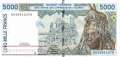Elfenbeinküste - 5.000  Francs (#113Ai_AU)