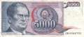 Yugoslavia - 5.000  Dinara - Replacement (#093aR_F)