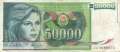 Jugoslawien - 50.000  Dinara - Ersatzbanknote (#096R_F)