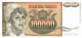 Jugoslawien - 100.000 Dinara (#118_UNC)