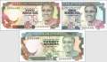 Zambia: 5 - 20 Kwacha (3 banknotes)