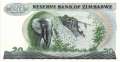 Zimbabwe - 20  Dollars (#004d_UNC)