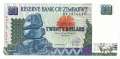 Zimbawe - 20  Dollars (#007_UNC)