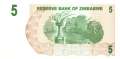 Zimbabwe - 5  Dollars (#038_UNC)
