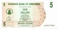 Zimbabwe - 5  Dollars (#038_UNC)